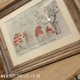 Personalised Christmas Gnome Family Print 12202