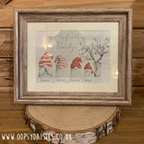 Personalised Christmas Gnome Family Print 12202