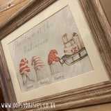 Personalised Christmas Gnome Family Print 12202