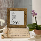 Handmade Rustic Sign Sm - Kiss 12417