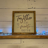 Handmade Rustic Sign Lg (30cm) - Together 12419