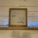 Handmade Rustic Sign Lg (30cm) - Old & Wrinkly 12420