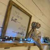 Handmade Rustic Sign Lg (30cm) - Old & Wrinkly 12420