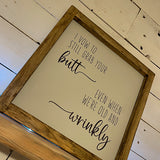 Handmade Rustic Sign Lg (30cm) - Old & Wrinkly 12420