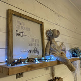 Handmade Rustic Sign Lg (30cm) - Old & Wrinkly 12420