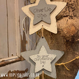 Set of 3 Double Star Plaques 12574