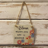 Retro Flowers Mini Plaque - Bloom 12649