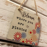 Retro Flowers Mini Plaque - Bloom 12649