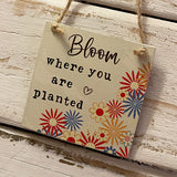 Retro Flowers Mini Plaque - Bloom 12649