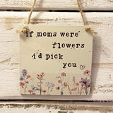 Vintage Flowers Mini Plaque - Moms Flowers 12650