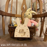 Easter / Flower Girl Basket with Personalised Name Tag 12732