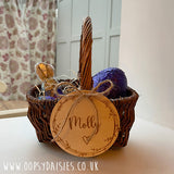 Easter / Flower Girl Basket with Personalised Name Tag 12732