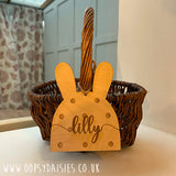 Easter / Flower Girl Basket with Personalised Name Tag 12732