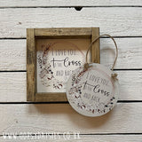 Handmade Rustic Sign Sm - Love to Cross & Back 12831