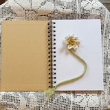 Personalised Notebook Lined with Crochet Bookmark - Wild Flowers 13042