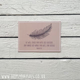 Print / Postcard Feather - He Will Cover You 13065