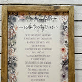 Handmade Rustic Sign Long Lg - Psalm 23 13076