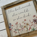 Sign Lg (30cm) - She Believed She Could TR302