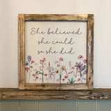 Sign Lg (30cm) - She Believed She Could TR302