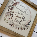 Handmade Rustic Sign Lg (30cm) - As For Me 13078