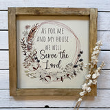 Handmade Rustic Sign Lg (30cm) - As For Me 13078