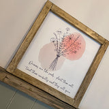 Handmade Rustic Sign Lg (30cm) - Dreams are Like Seeds 13079