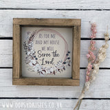 Handmade Rustic Sign Sm - As for me 13091