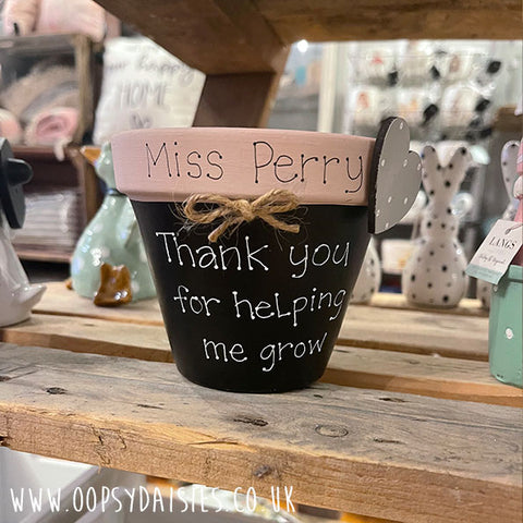 Personalised Plant Pot Sm - Black 13104