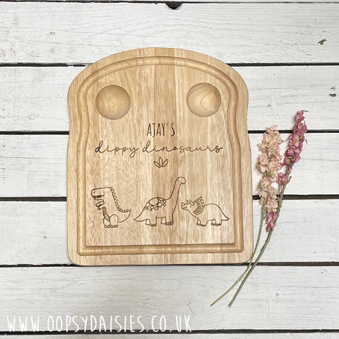 Wooden Board Toast - Dinosaurs 13164