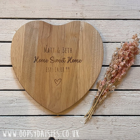 Heart Chopping Board - Home Sweet Home 13169