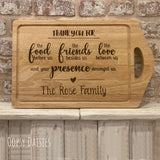 Chopping Board Lg with Handle & Ridge - His Presence 13174