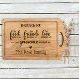 Chopping Board Lg with Handle & Ridge - His Presence 13174