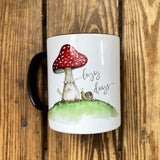 Thankful Range Mug/Black Handle - Toadstool Lazy Days 13285