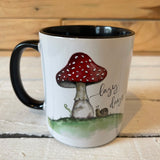 Thankful Range Mug/Black Handle - Toadstool Lazy Days 13285