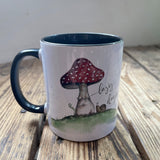 Thankful Range Mug/Black Handle - Toadstool Lazy Days 13285