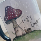 Thankful Range Mug/Black Handle - Toadstool Lazy Days 13285