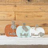 Thankful Range Wooden Pumpkin - Grateful 13287