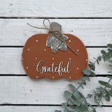 Thankful Range Wooden Pumpkin - Grateful 13287