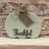 Thankful Range Wooden Pumpkin - Thankful 13288