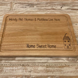 Chopping Board with Ridge Sm - Home Sweet Home 13402