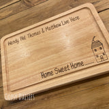 Chopping Board with Ridge Sm - Home Sweet Home 13402