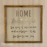 Handmade Rustic Sign Ex Lg 60cm - Home 13404