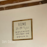 Handmade Rustic Sign Ex Lg 60cm - Home 13404