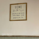 Handmade Rustic Sign Ex Lg 60cm - Home 13404