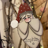 Personalised Vintage Santa Plq 13505