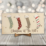 personalised Family Christmas Stocking Plaque 13559