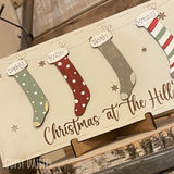 personalised Family Christmas Stocking Plaque 13559