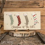 personalised Family Christmas Stocking Plaque 13559