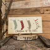 personalised Family Christmas Stocking Plaque 13559