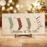 personalised Family Christmas Stocking Plaque 13559